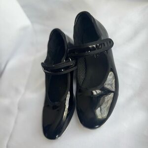 Black Kids Tap Shoes/ 8 3/4” long